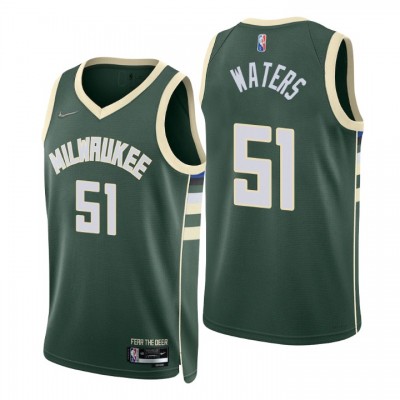 Nike Milwaukee Bucks #51 Tremont Waters Green Men's 2021-22 NBA 75th Anniversary Diamond Swingman Jersey - Icon Edition Men's